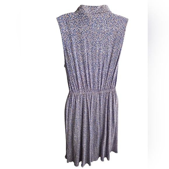 Kate Spade NY Sleeveless Petals Mini Shirtdress Blue Feminine Preppy Size L - Picture 2 of 3